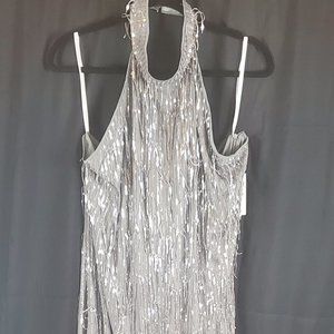 SILVER  COCKTAIL DRESS
